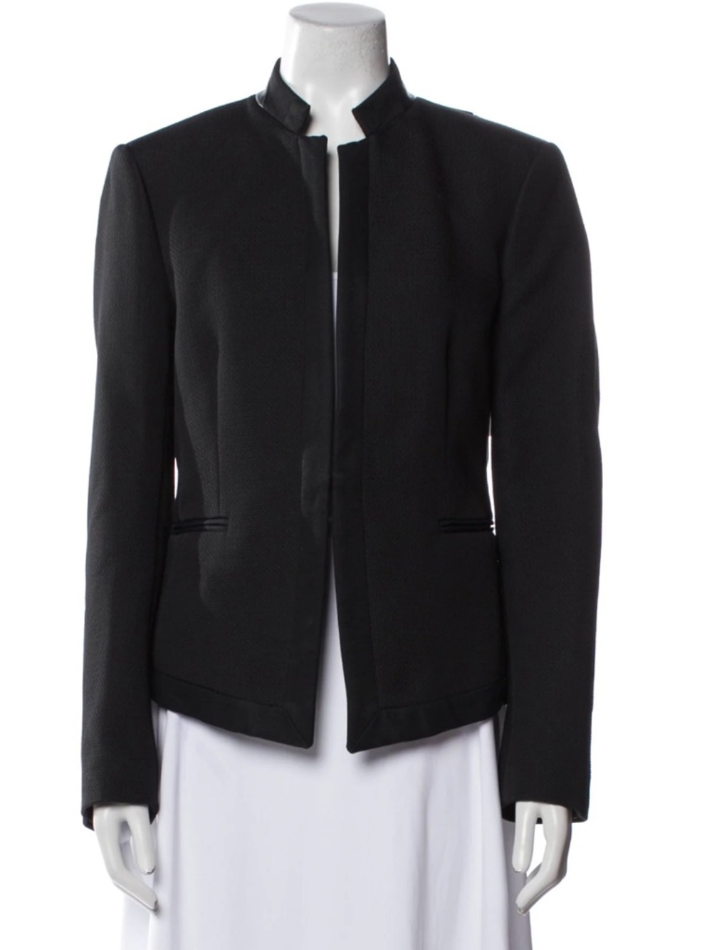 rag & bone Black Collarless Tailored Blazer